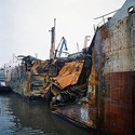 graphics/WF/WF-R3249-16.jpg; WF-R3249; m.s.'Hallanger'. 1. Ontploffingsschade; 2. Reparatie;
3. Schip na reparatie: m.s.'Rodosto'; filmnegatief