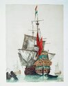 graphics/mmr/coll/CDJ689_4X5DIA.jpg; CDJ689; Een Hollands oorlogsschip; gravure gekleurd
