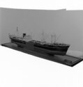 graphics/mmr/coll/M3857-2_6X6ZW.jpg; M3857; Volmodel van het verlengde motorschip 'Crowborough Beacon' uit 1961 (bouwjaar 1954).; volmodel