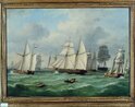 graphics/mmr/coll/P1132_4X5DIA.jpg; P1123; Diverse schepen van de rederij M. Bonze & Co. te Amsterdam; schilderij