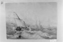 graphics/mmr/coll/P1218-2_KBZW.jpg; P1218; Logger Dover-Calais bij ruwe zee; tekening