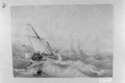 graphics/mmr/coll/P1218-3_KBZW.jpg; P1218; Logger Dover-Calais bij ruwe zee; tekening