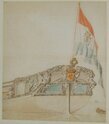 graphics/mmr/coll/T142-2_DIVDIA.jpg; T142; Spiegel en hek van een Admiraliteitsjacht van de Maze uit 1720; scheepsexterieurtekening