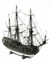 graphics/mmr/korff/M201_a_zw_pk.jpg; M201; Volmodel van de VOC-schepen 'Padmos' en 'Blijdorp'; volmodel